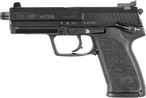 HK USP9 Tactical V1 9mm Luger Semi-Auto Pistol with Adjustable Sights and Threaded Barrel