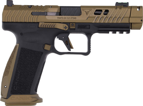 Canik TTI Combat 9mm Pistol with 4.6-inch Fluted Barrel and Flat Dark Earth Slide