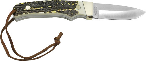 Uncle Henry Knife with Staglon Handle and Leather Sheath, 2.8" Blade