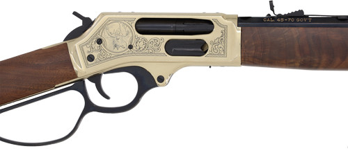 Henry Brass Side Gate 45-70 Sporting Rifle with Octagon Barrel and Walnut Stock