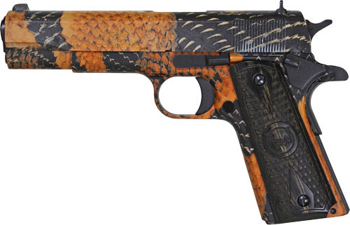Iver Johnson 1911A1 Boa Semi-Auto Pistol with 5-inch Barrel and Snake Skin Finish