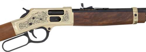 Henry Big Boy Brass .357 Magnum / .38 Special Sporting Rifle with Octagon Barrel and Walnut Stock