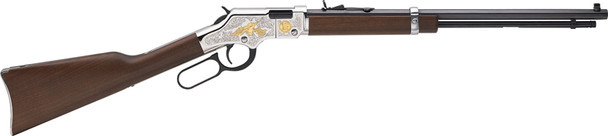 Henry Second Amendment Tribute Lever Action Rifle .22 LR with Octagon Barrel and Walnut Stock