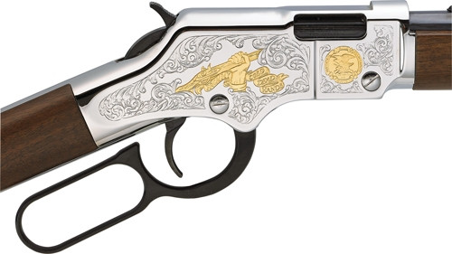 Henry Second Amendment Tribute Lever Action Rifle .22 LR with Octagon Barrel and Walnut Stock