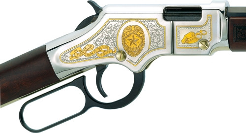 Henry Law Enforcement Tribute .22 LR Lever-Action Rifle with Walnut Stock and American Eagle Etching