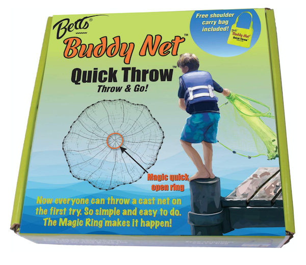 Betts Tackle Betts Buddy Quick Throw Net 5' with 3/8" Mesh in Chartreuse