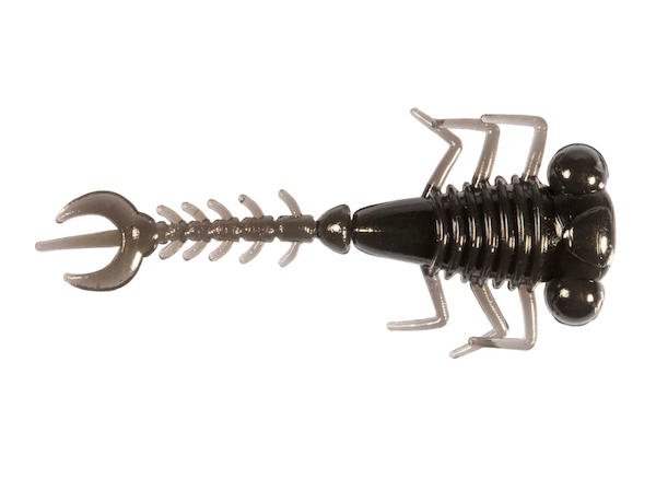 Z-Man Fishing Products Larvaz 1.75 Inch Black Soft Baits (8 Pack) MLA-01PK8