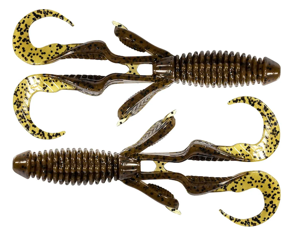 Z-Man Fishing Products Gremlin 4.5-Inch Green Pumpkin Soft Baits - 4 Pack GR45-46PK4