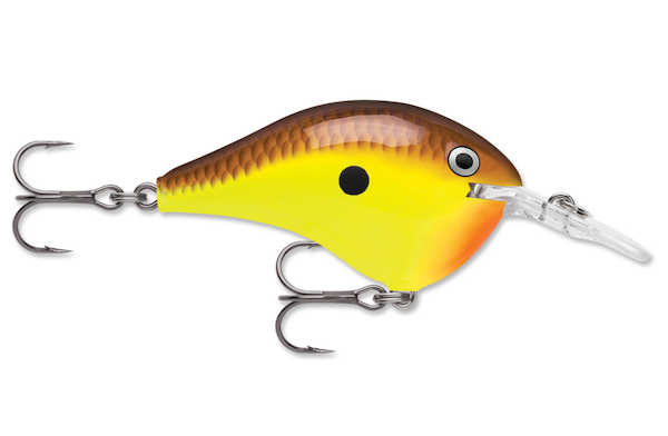 Rapala Dives-To 10 Chartreuse Brown - Rapala DT10CTB Deep Diving Lure