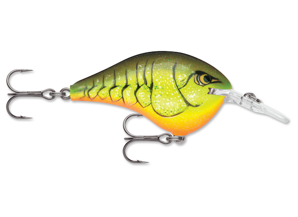 Rapala Dive-To 08 Chartreuse Rootbeer Craw - Bass and Freshwater Lure