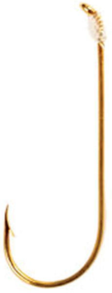 Eagle Claw EC Snell Gold Lightweight Aberdeen 6-Cup Fly Fishing Hook - Part #121H-2