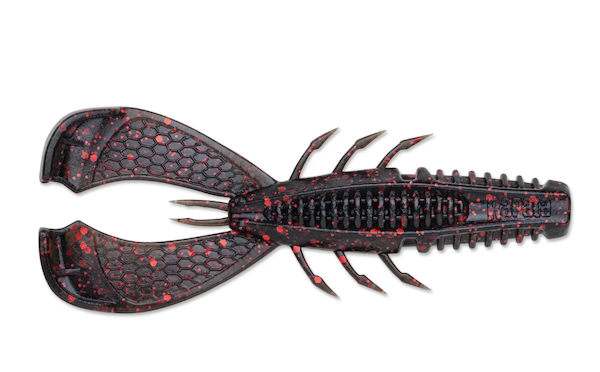 Rapala CrushCity Cleanup Craw 3 in Black Red Flake – Versatile Soft Plastic Lure for Bass Fishing