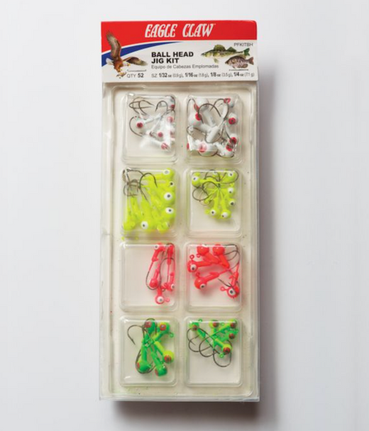 Eagle Claw PFKITBH EC Jig Head Kit with Ball Head