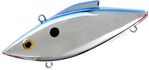 GSM Fishing Lewis Rat-L-Trap 1/2 Inch Chrome with Blue Back Lure RT-25BLU