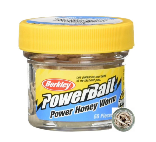 Berkley PowerBait Power Honey Worm Natural 1" Small Jar