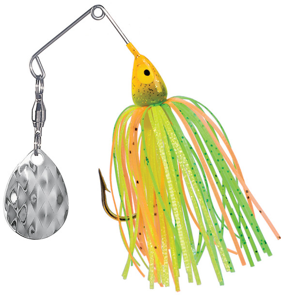 Strike King SK Mini King Spinnerbait 1/8 oz Firetiger - Versatile Fishing Lure for Freshwater and Saltwater