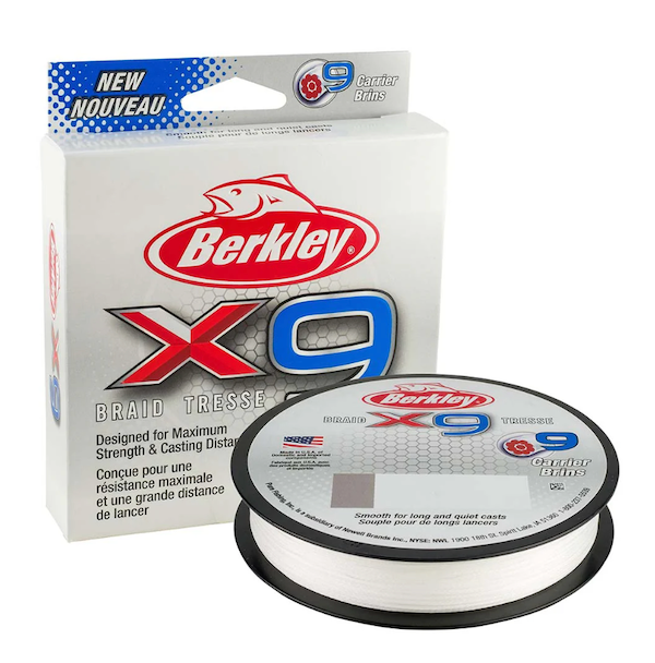 Berkley Berk X9 Braid Crystal Fishing Line – 8 lb Test, 164 yards Filler Spool
