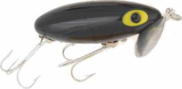 ARBOGAST G700-2 Jittrbug Musky 4.5-Inch Black Lure
