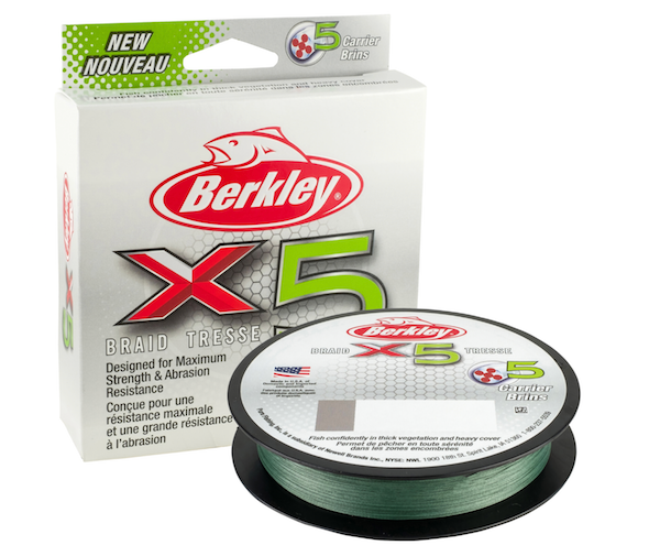 Berkley Berk X5 Braid Filler Spool Low-Vis Green, 40 lb Test, 165 Yards