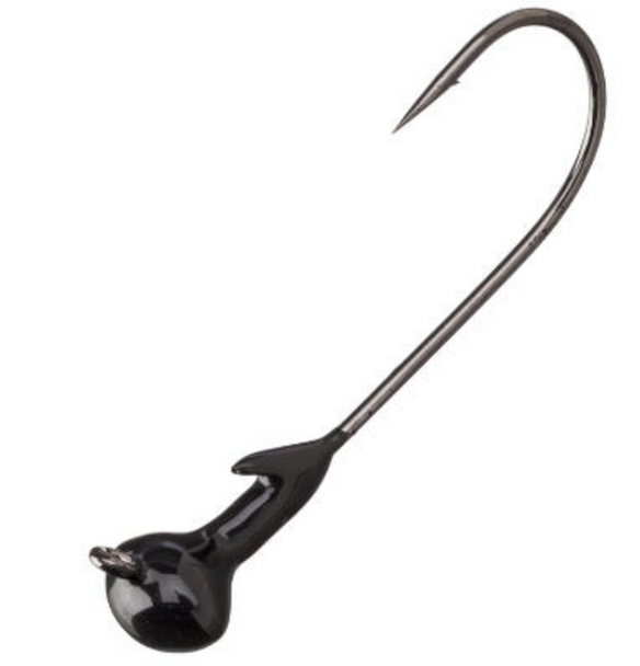 Strike King SK TG Football Shaky Head 1/4 oz Black - Pack of 3