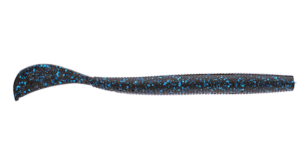 Strike King SK Rage Cut-R-Worm 7-Inch Black Blue Flake – Pack of 6