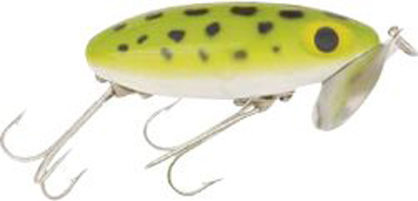ARBOGAST ARBO JITTRBUG 3-Inch Half-Frog with White Belly, Part Number 650-6
