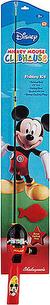 Shakespeare SKP Mickey Mouse 2'6" SpinCast Combo – Kid’s Fishing Set with Mickey Mouse Design