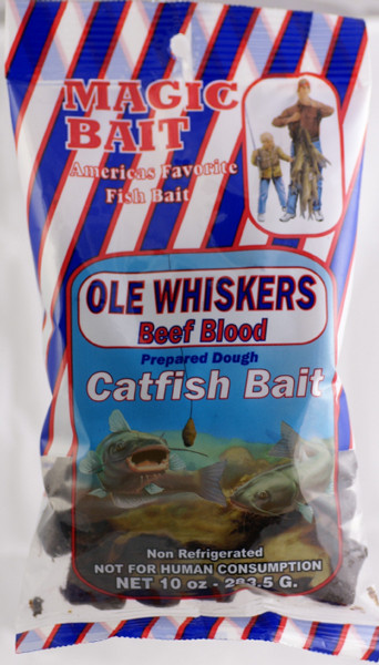 MAGIC Catfish Bait Magic Ole Whiskers Beef Blood 7 oz Bag