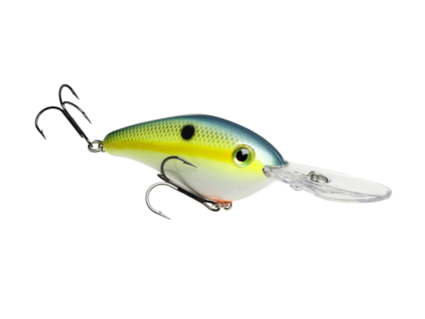 Strike King SK 6XD Hard Knock Chartreuse/Powder with Blue Back Lure - Part Number HC6XDHK-561