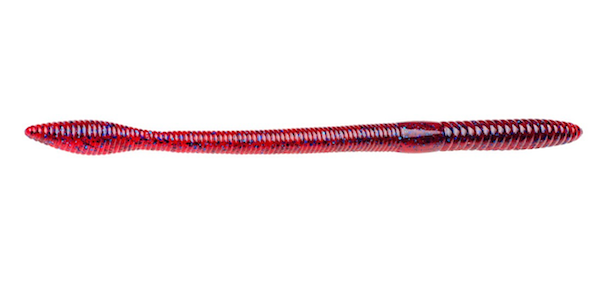 Strike King SK Bull Worm 8" Plum Soft Bait (5 Pack)
