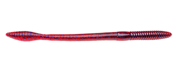 Strike King SK Bull Worm 10" Plum Soft Plastic Bait (5-Pack) - Versatile Fishing Lure for Bass