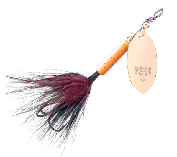 Strike King SK Bitsy Spinner 1/8 oz Rootbeer – Compact Multi-Spinner Lure for Freshwater Fishing