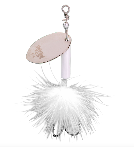 Strike King SK Bitsy Spinner 1/16 oz White – Lightweight Fishing Spinner for Bass and Panfish