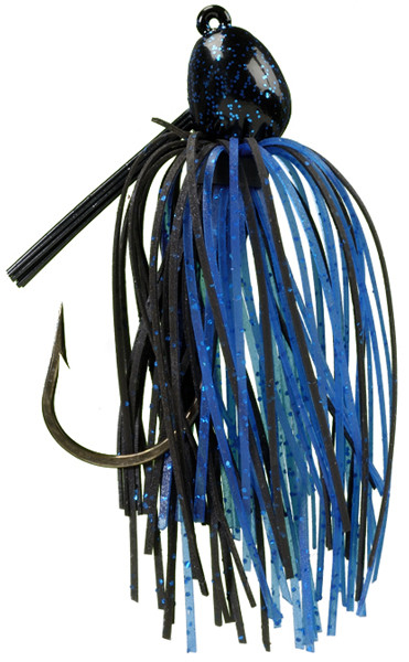 Strike King SK Bitsy Bug Mini Jig 1/8 oz Black/Blue - Versatile and Durable Fishing Jig
