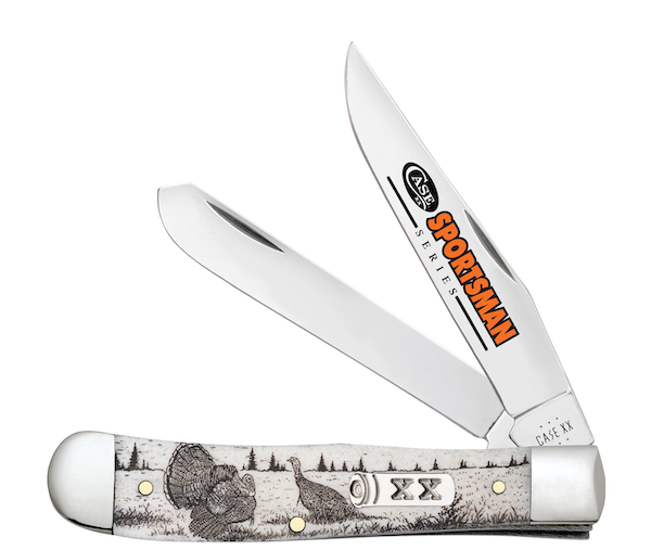 Case Cutlery Trapper Turkey Knife 4 1/8-inch with Natural Bone Handle - Model 81221