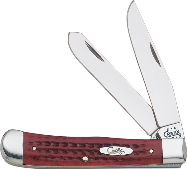 Case Cutlery Trapper 2-Blade Pocket Knife with Red Bone Handle (Part No. 00783)