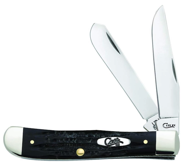 Case Cutlery Trapper Knife 41/8 inch Two-Blade Jigged Buffalo Horn Handle - Part #65010