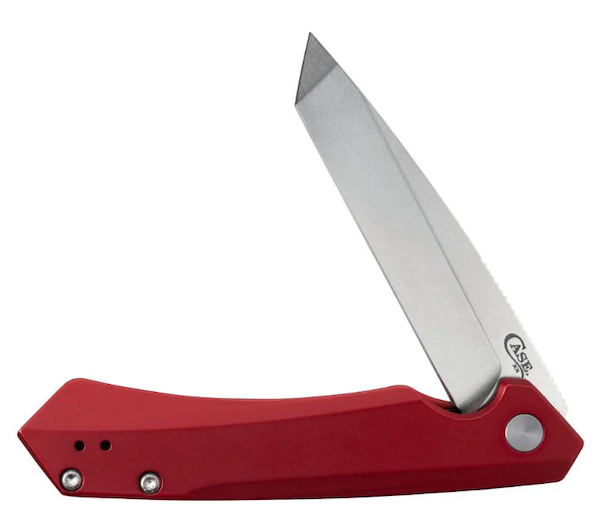 CASE Cutlery Kinza 4.75-inch Tanto Red Aluminum Folding Knife - Model 64664