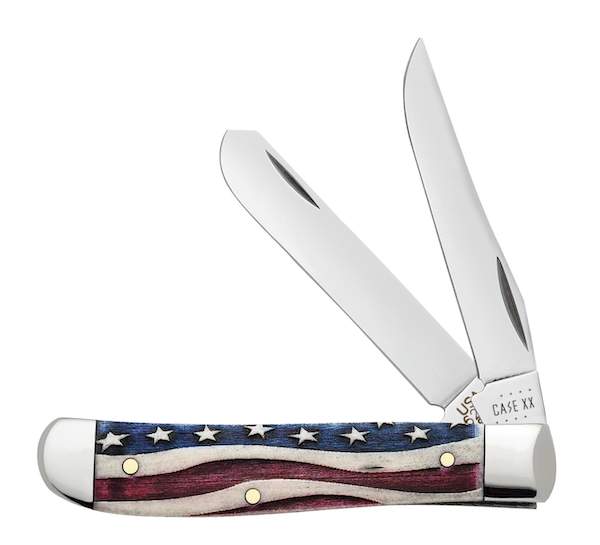 CASE Cutlery M Trapper 3.5-Inch 2-Blade with Star Spangle Handle - Model 64135