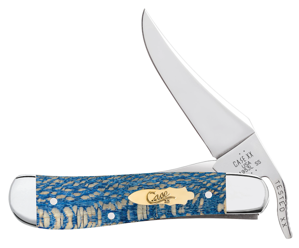 CASE Cutlery Russlock 4 1/8-Inch Blue Sycamore Folding Knife - Part Number 63734