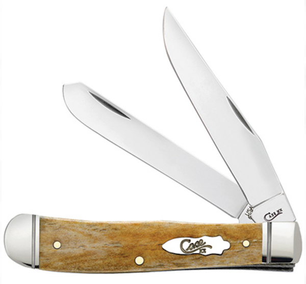 Case Cutlery Trapper Knife with 4 1/8-Inch Satin Antique Bone Handle – Part #58182