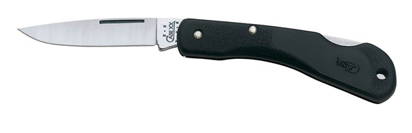 Case Cutlery Mini Blackhorn Lockback Pocket Knife 3 1/8" Black Handle - Model 00253