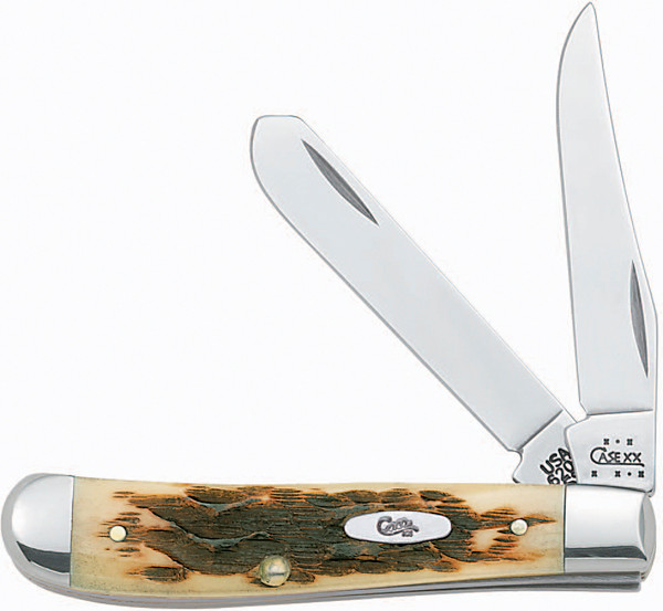 Case Cutlery Stockman 3-Blade Pocket Knife with Amber Bone Handle - Part #00128