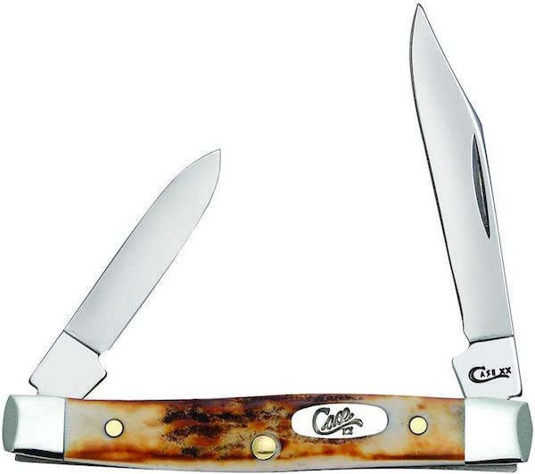 Case Cutlery Small Pen 2-Blade Stag Handle - Part Number 00088