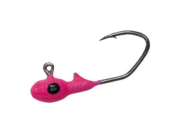 Gene Larew Lures CrappiePro 1/48 Sickle Jighead 10-Pack in Pink