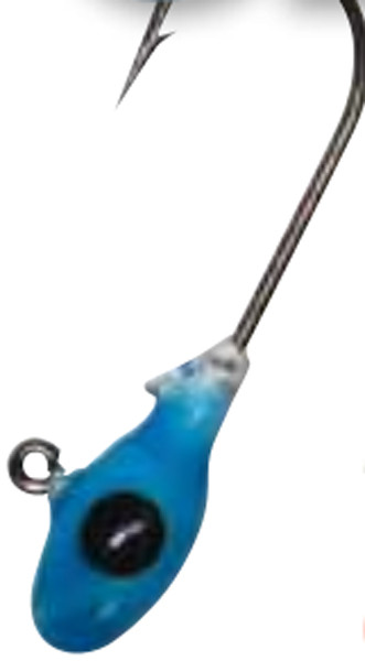 Gene Larew Lures Garland 1/24 oz Mo Glo Jig Head Blue - Model BG124MGH17-10