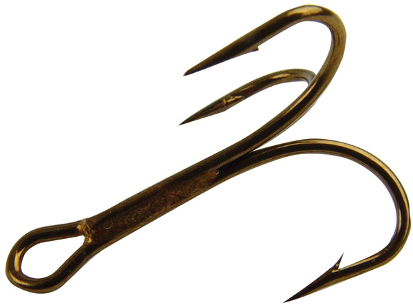 Mustad Treble Ringe Eye 25-Pack Bronze - Part Number 3551BR-8-25
