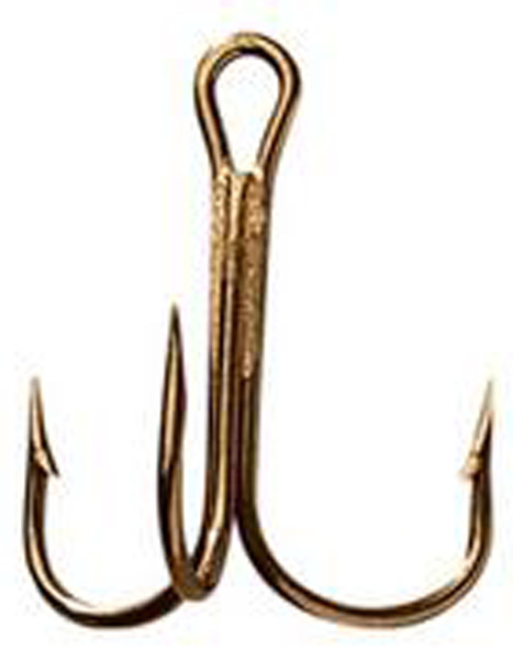 Mustad Treble RingeEye 3551BR-6/0-25 Bronze Fishing Hooks (25 Pack)