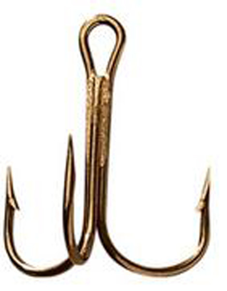 Mustad Treble RingeEye 25-Pack Bronze - Part #3551BR-4-25