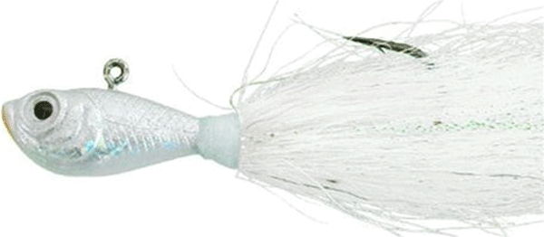 SPRO/GAMAKATSU Bucktail Jig 1/4 oz White - Versatile Fishing Lure for Freshwater and Saltwater